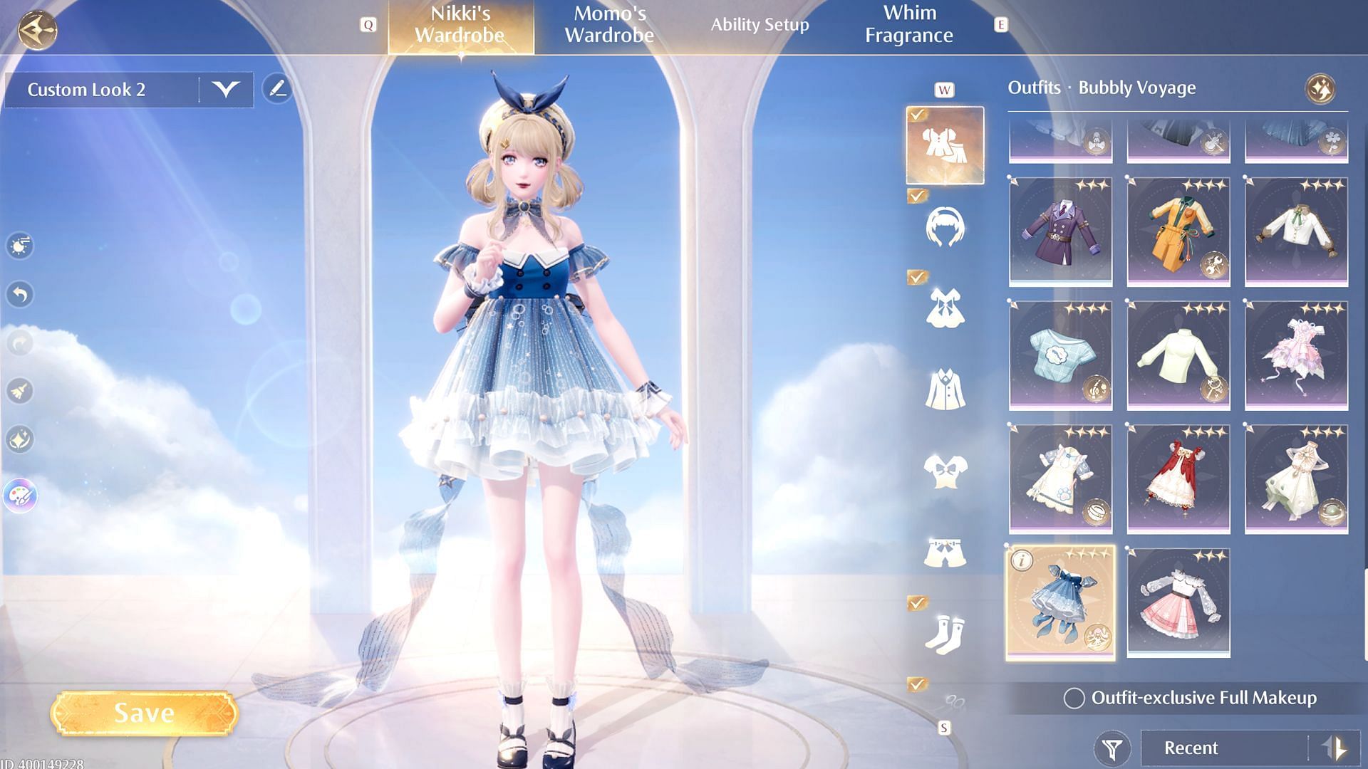Select and wear the complete Bubbly Voyage outfit (Image via Sportskeeda Gaming/Infold Games)